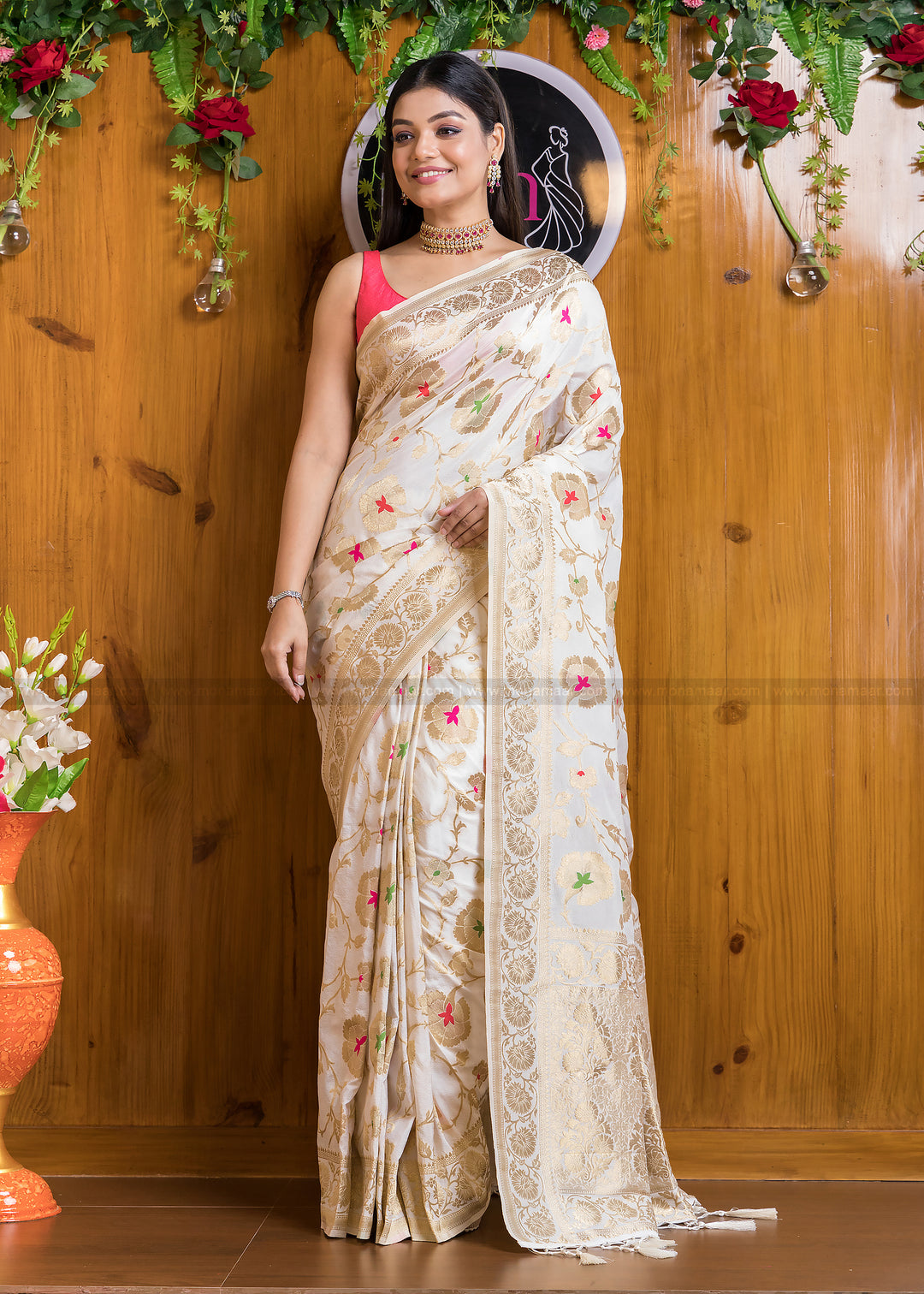 Meetha Attar Georgette Banarasi Silk Saree