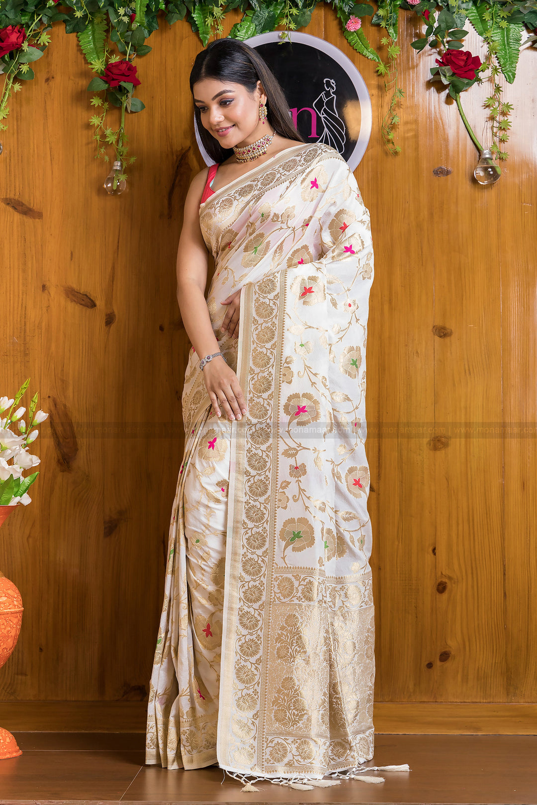 Meetha Attar Georgette Banarasi Silk Saree