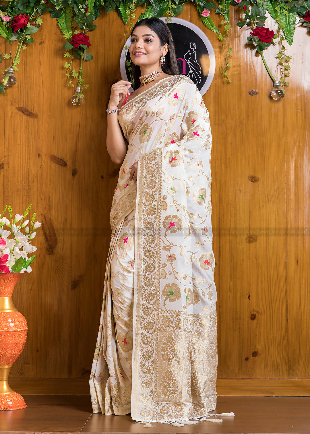 Meetha Attar Georgette Banarasi Silk Saree