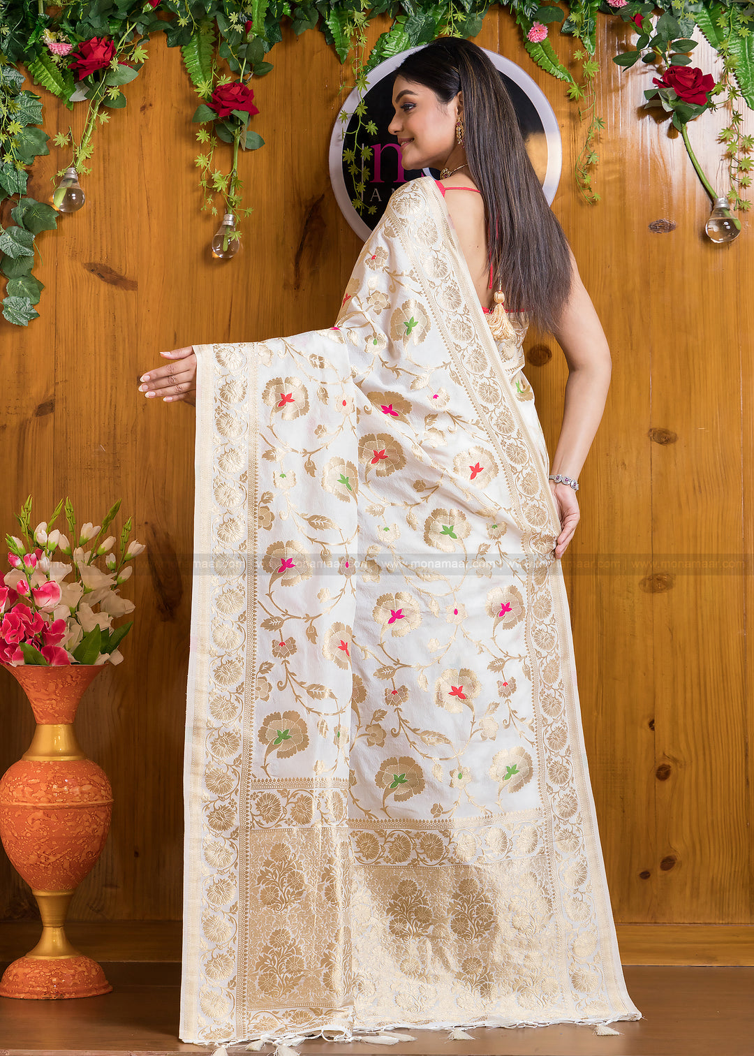 Meetha Attar Georgette Banarasi Silk Saree