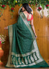 Worldly Green Banarasi Semi Katan Silk Saree