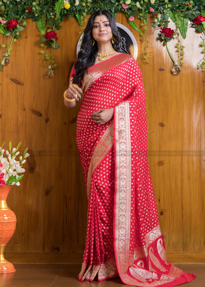 Banarsi semi katan silk Saree