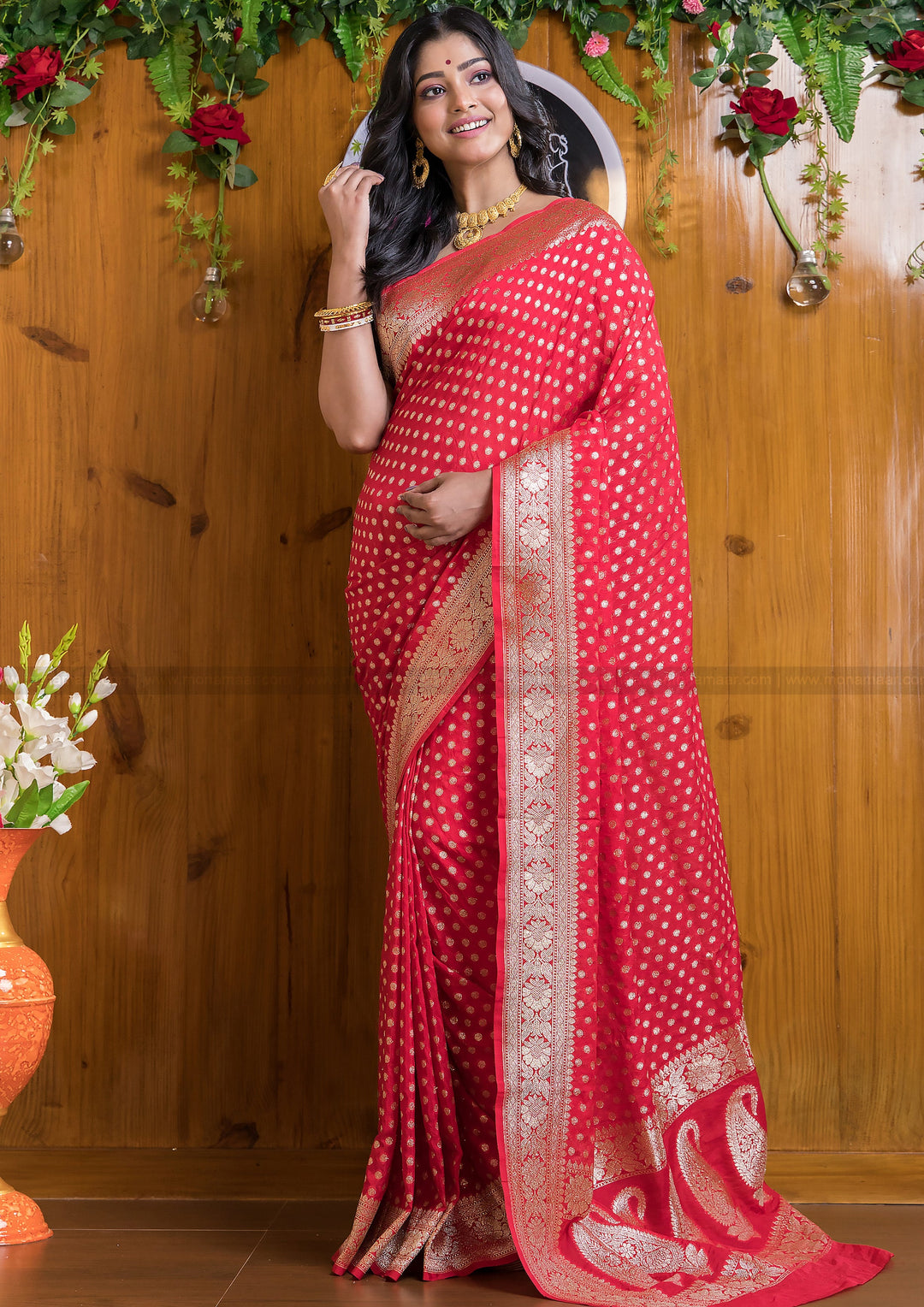 Banarsi semi katan silk Saree