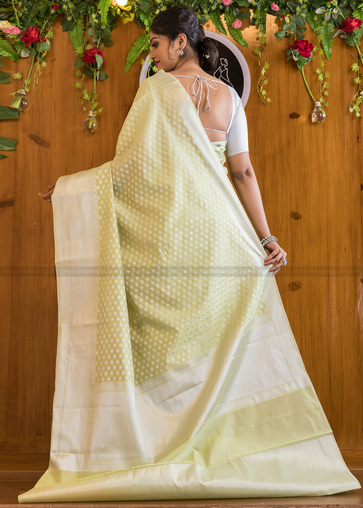 The Silver Buti Banarasi Cotton Silk Saree