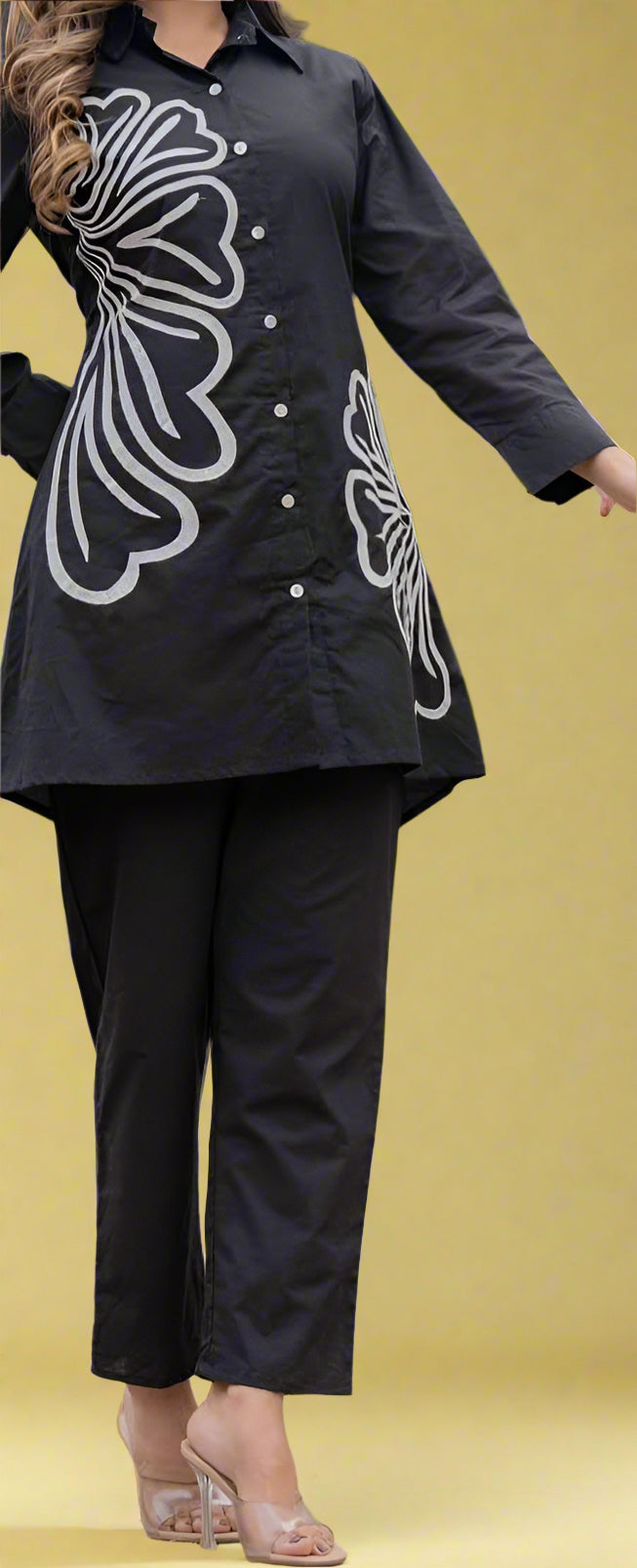 Totally Simple Cotton Black Coord Set