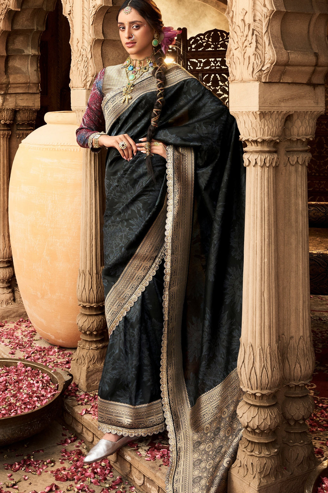 Kusum Kunj Banarasi Soft Silk Saree