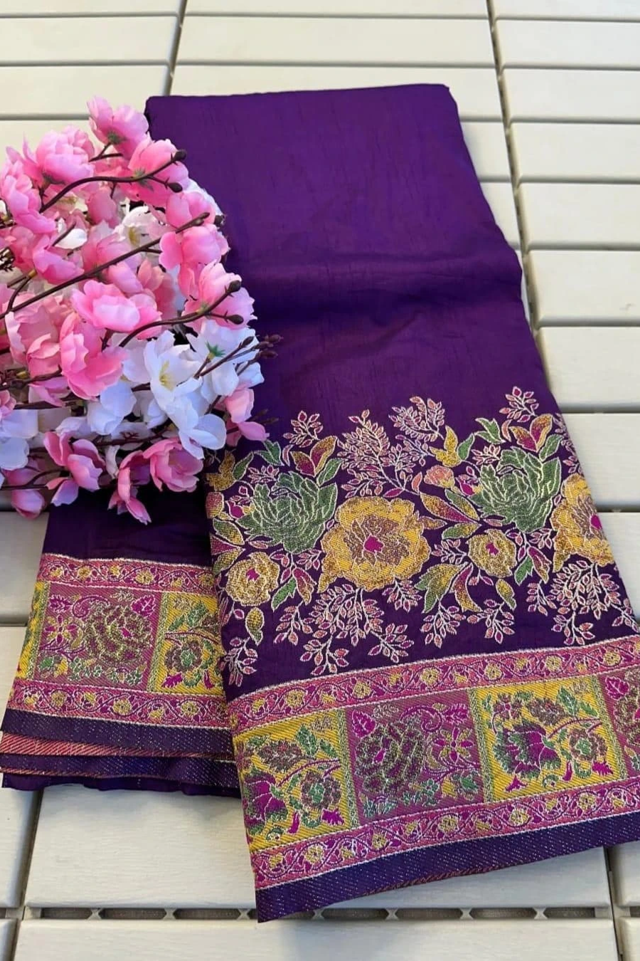 Sounds Of Weaving Pashmina Silk Saree