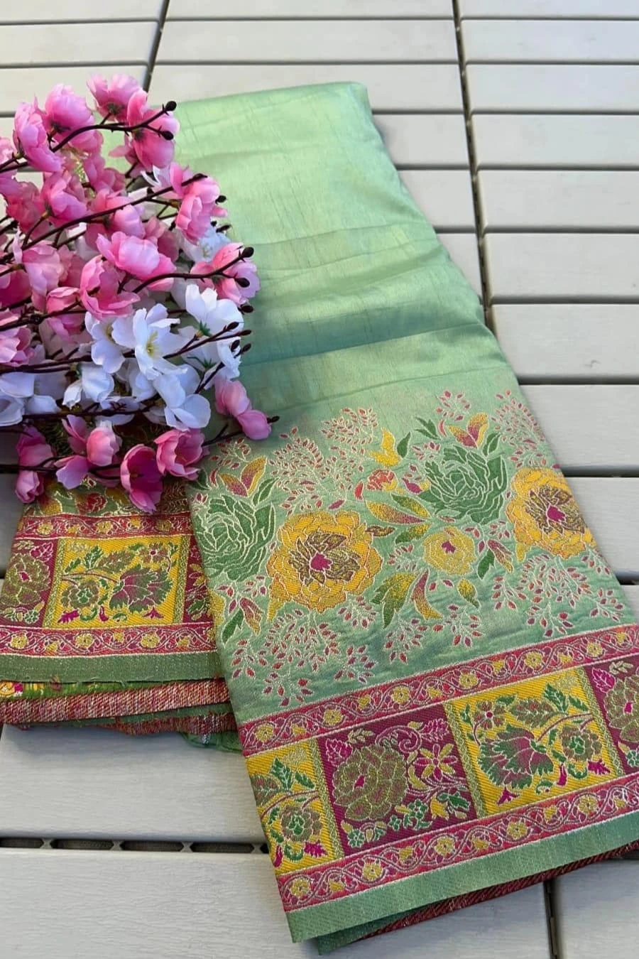 Sounds Of Weaving Pashmina Silk Saree