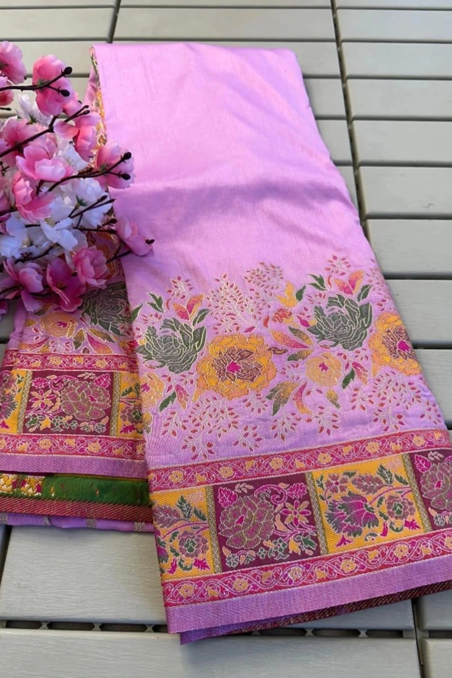 Sounds Of Weaving Pashmina Silk Saree
