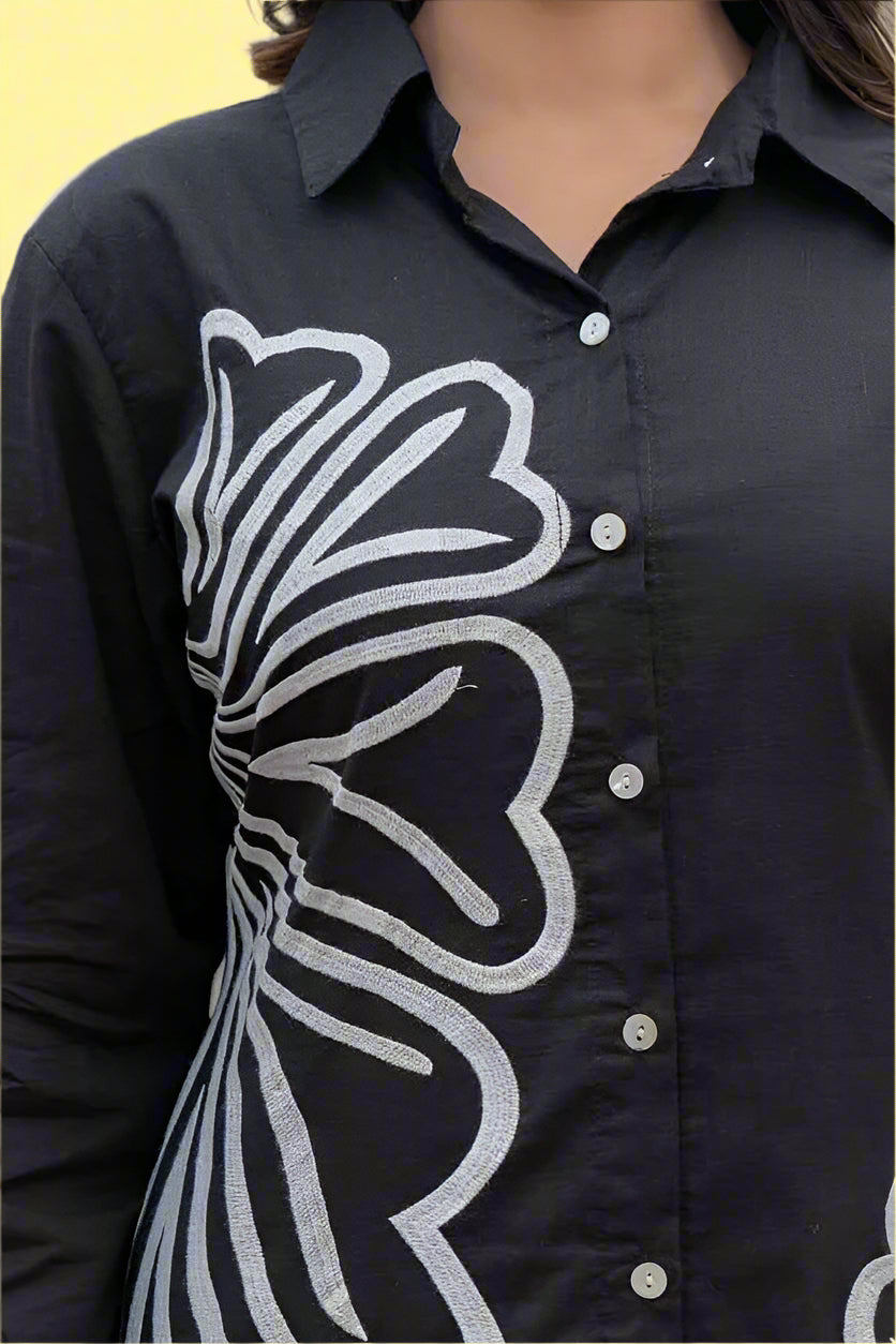 Totally Simple Cotton Black Coord Set