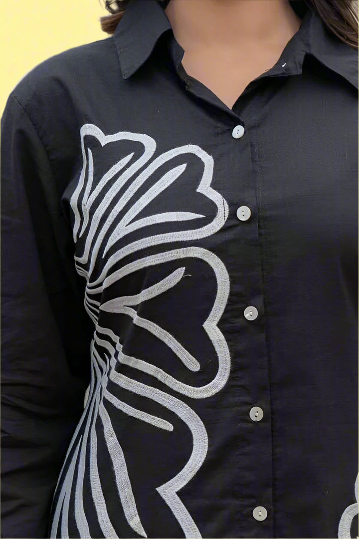 Totally Simple Cotton Black Coord Set