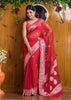 Embrace Of Khaddi Chiffon Banarasi (Possession Of Red)Saree