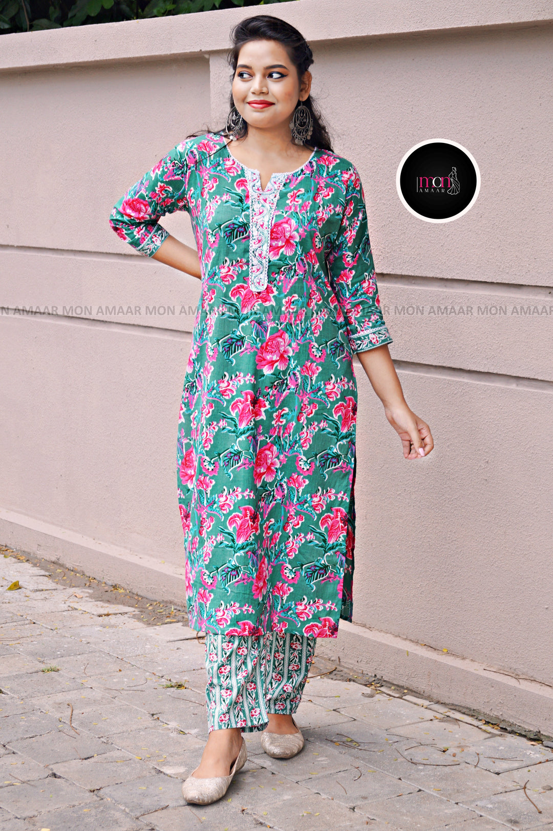 Color Phool - Vibrant Cotton Kurti Set