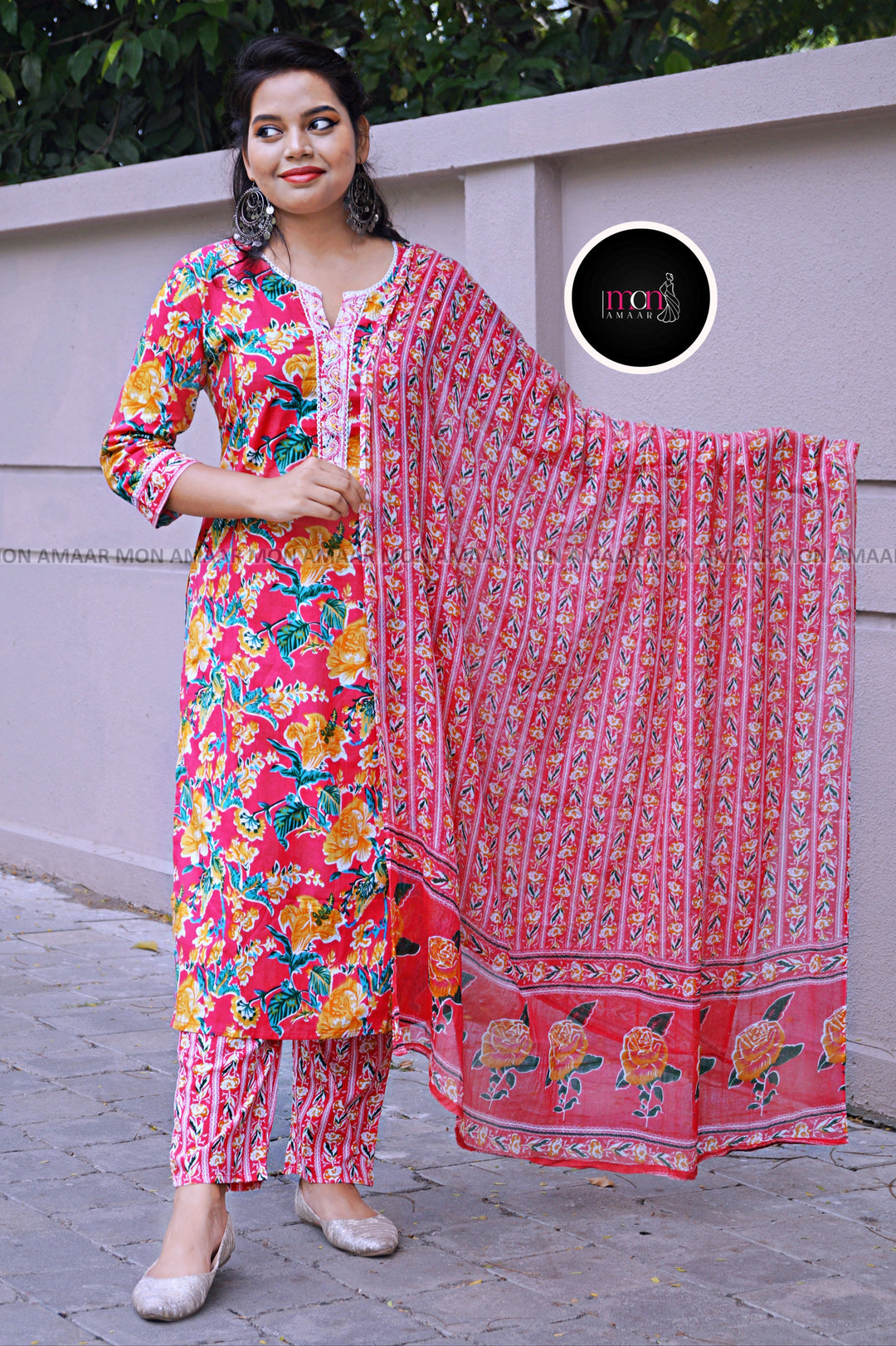 Color Phool - Vibrant Cotton Kurti Set