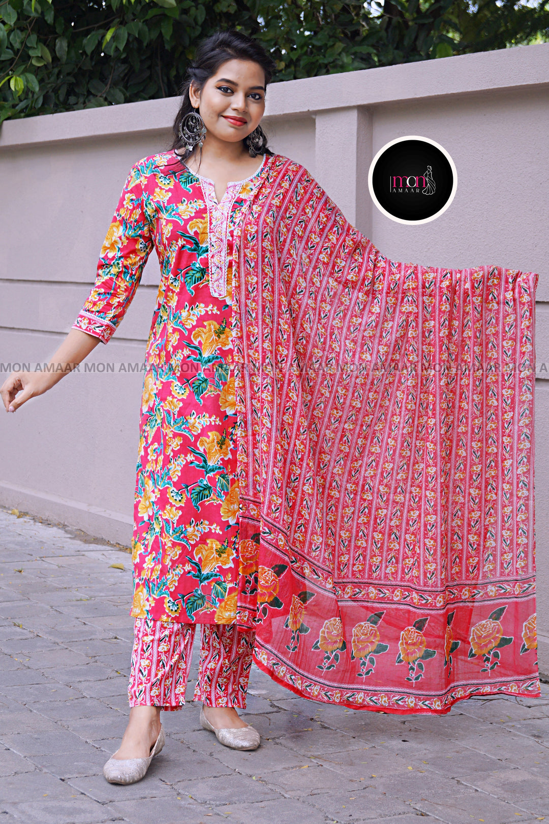 Color Phool - Vibrant Cotton Kurti Set