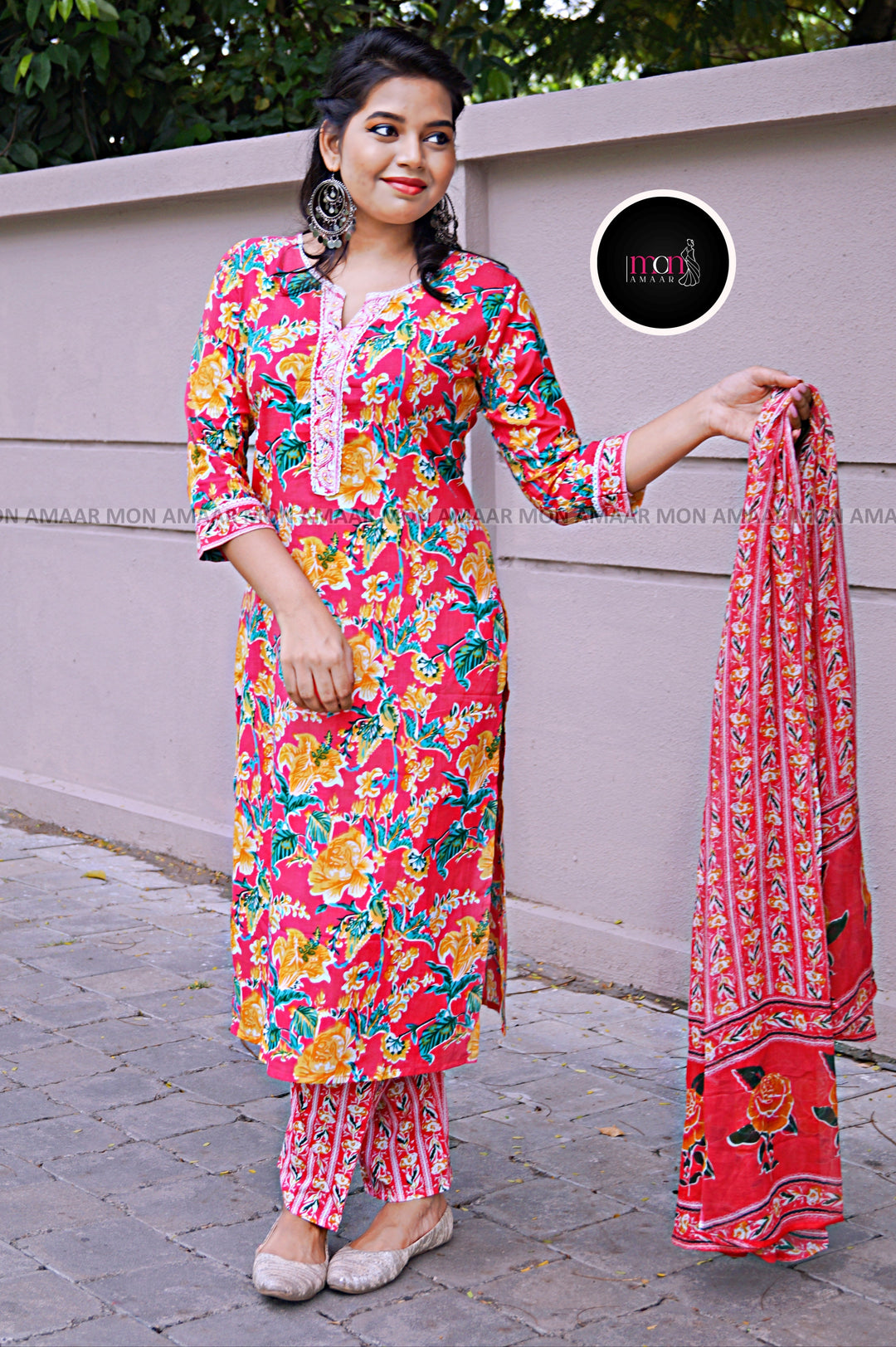 Color Phool - Vibrant Cotton Kurti Set