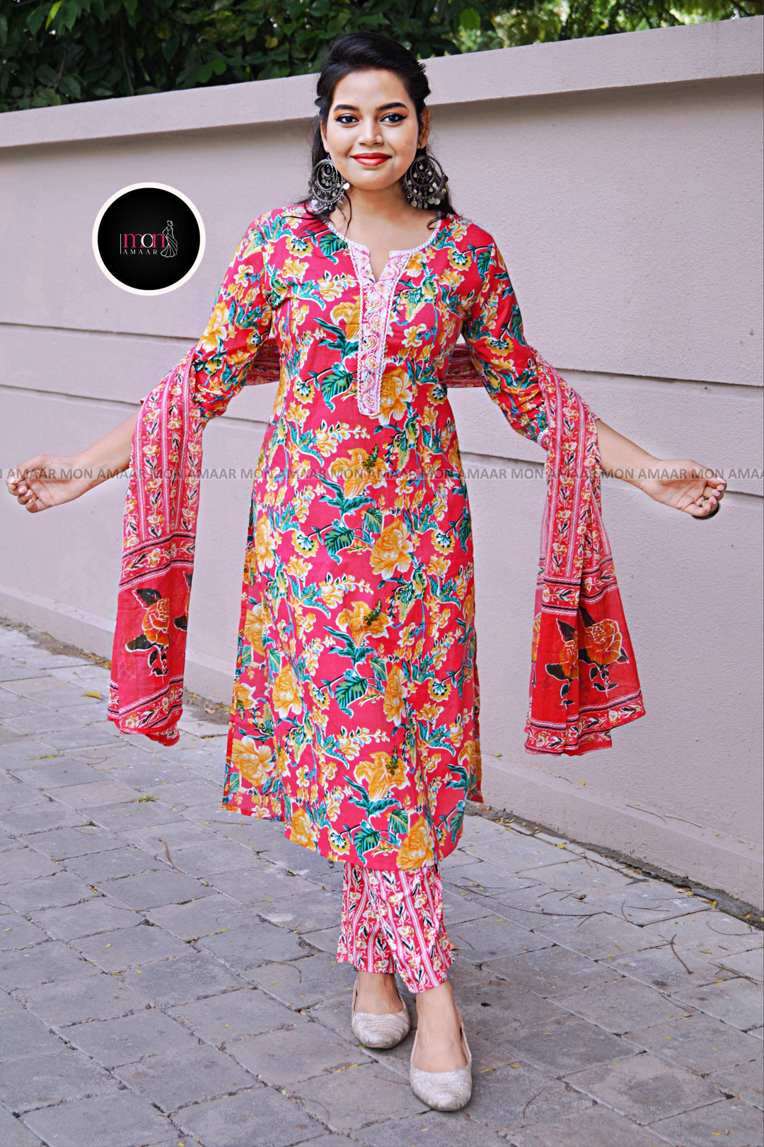 Color Phool - Vibrant Cotton Kurti Set