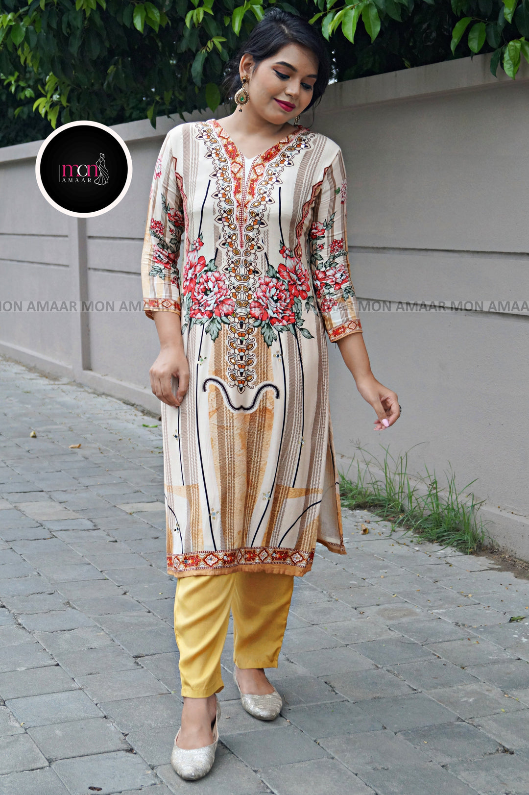 Sundar Aangan - Pakistani Style Muslin Crepe Kurti set