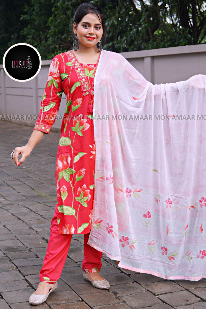 Beauty In Basic Cotton Kurti Set
