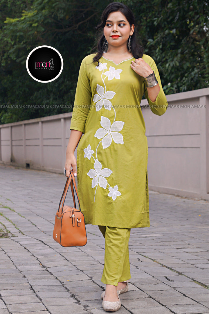 Beauty Of Flowers- Cotton Coord Set