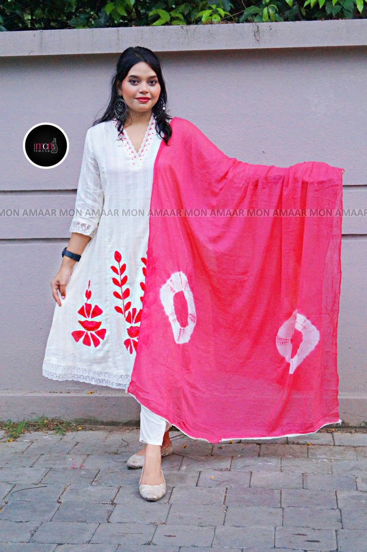 White Wings- Cotton Kurti Set