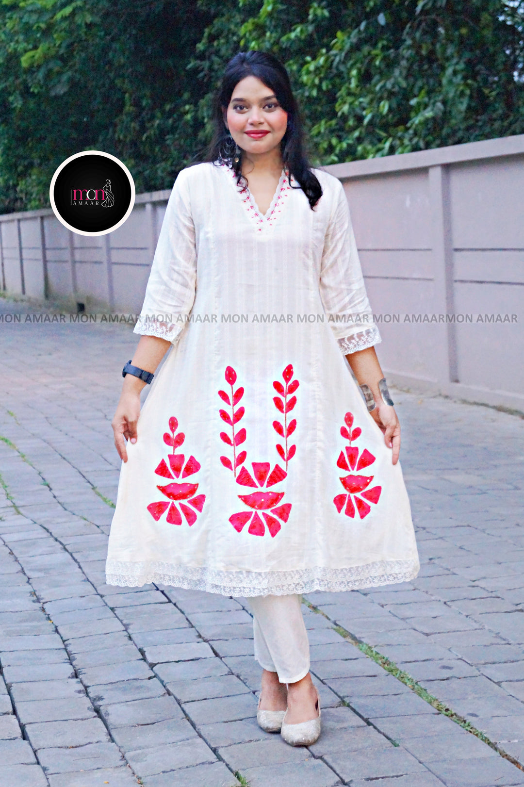 White Wings- Cotton Kurti Set