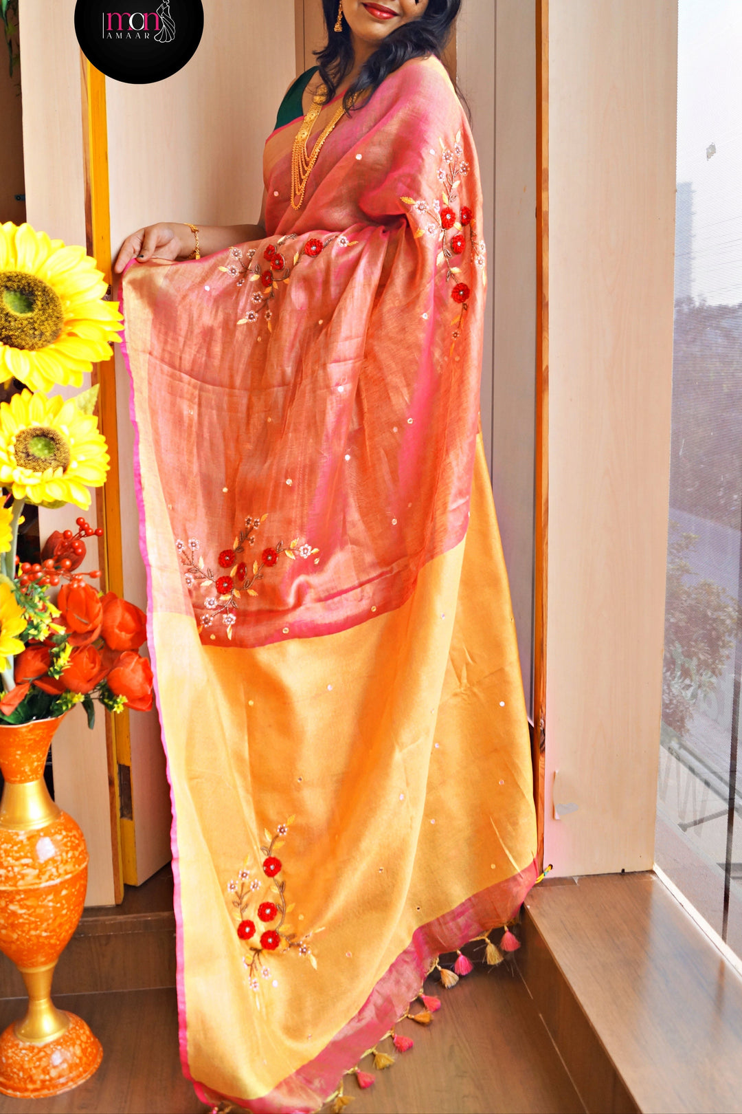 The Fabric Of Dreams (Pure Tissue Linen Saree)