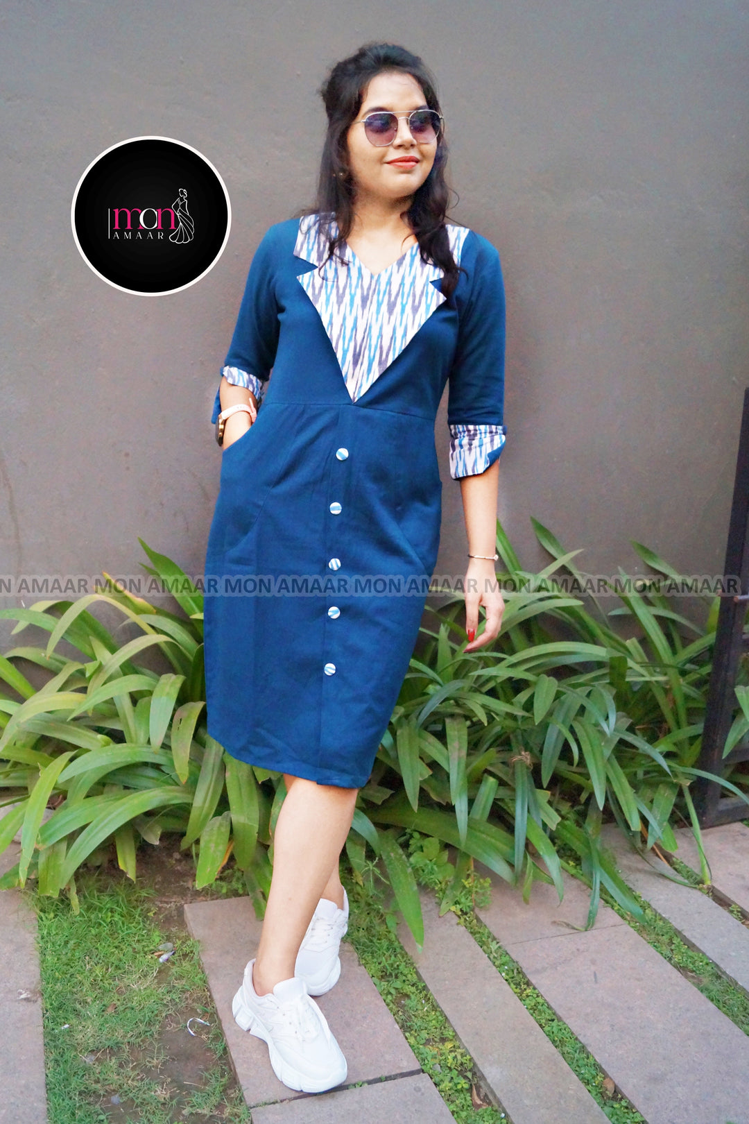 Summer Soul-Pure Ikkat Handloom Dress