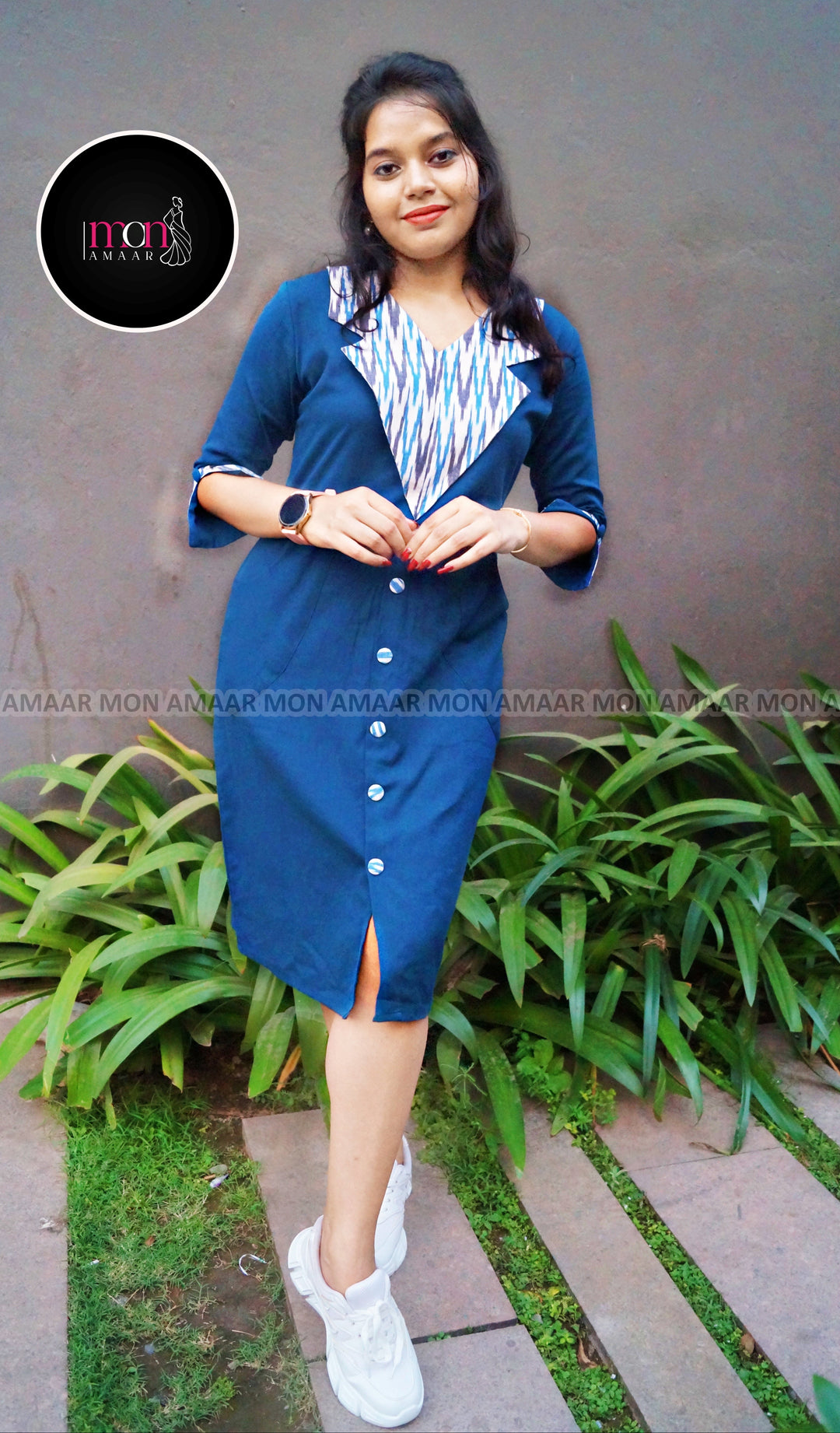 Summer Soul-Pure Ikkat Handloom Dress