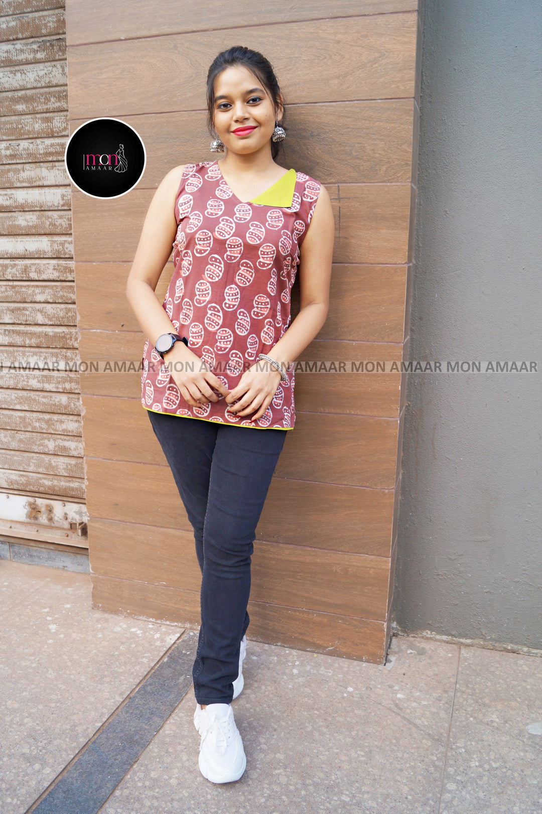 Smartness freak -Sustainable Bagru Print Ethnic Top
