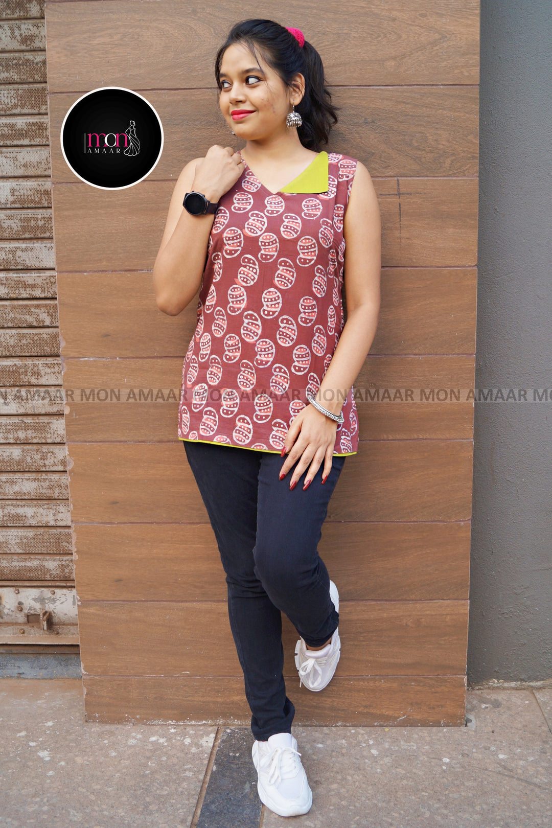 Smartness freak -Sustainable Bagru Print Ethnic Top