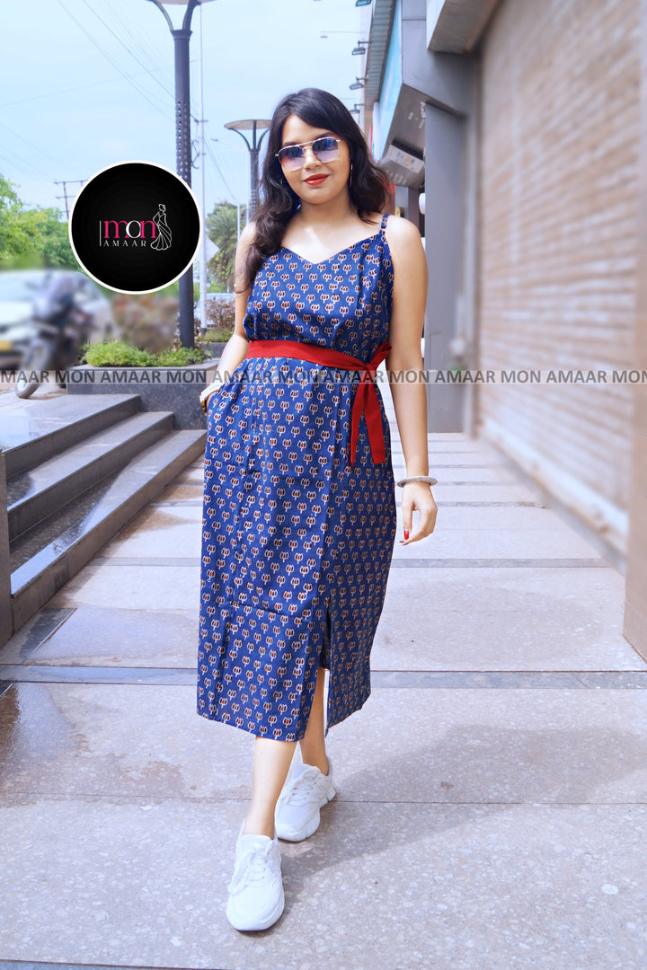 Summer Vacation- Sustainable  Handloom Dress