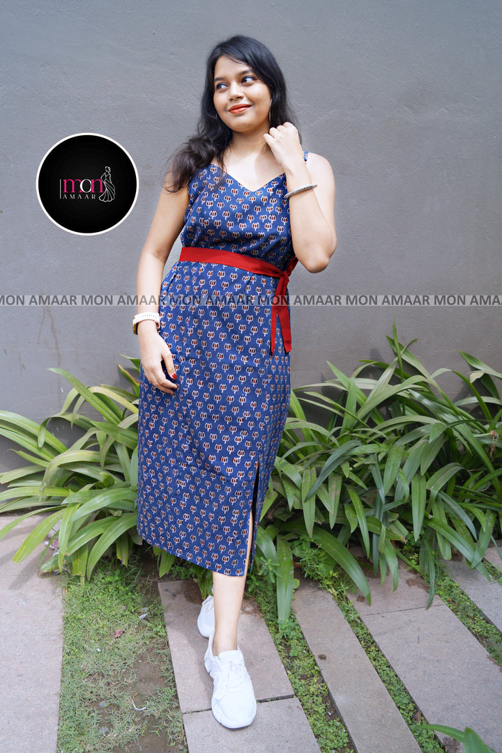 Summer Vacation- Sustainable  Handloom Dress