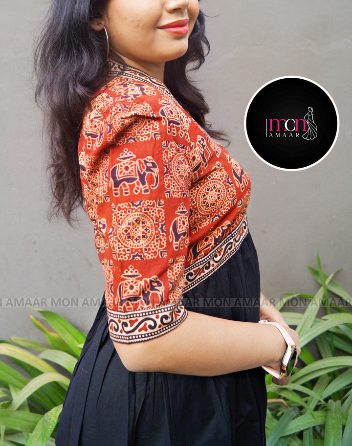 Kalpanik Ajrakh-Alia Cut Sustainable Handloom Dress