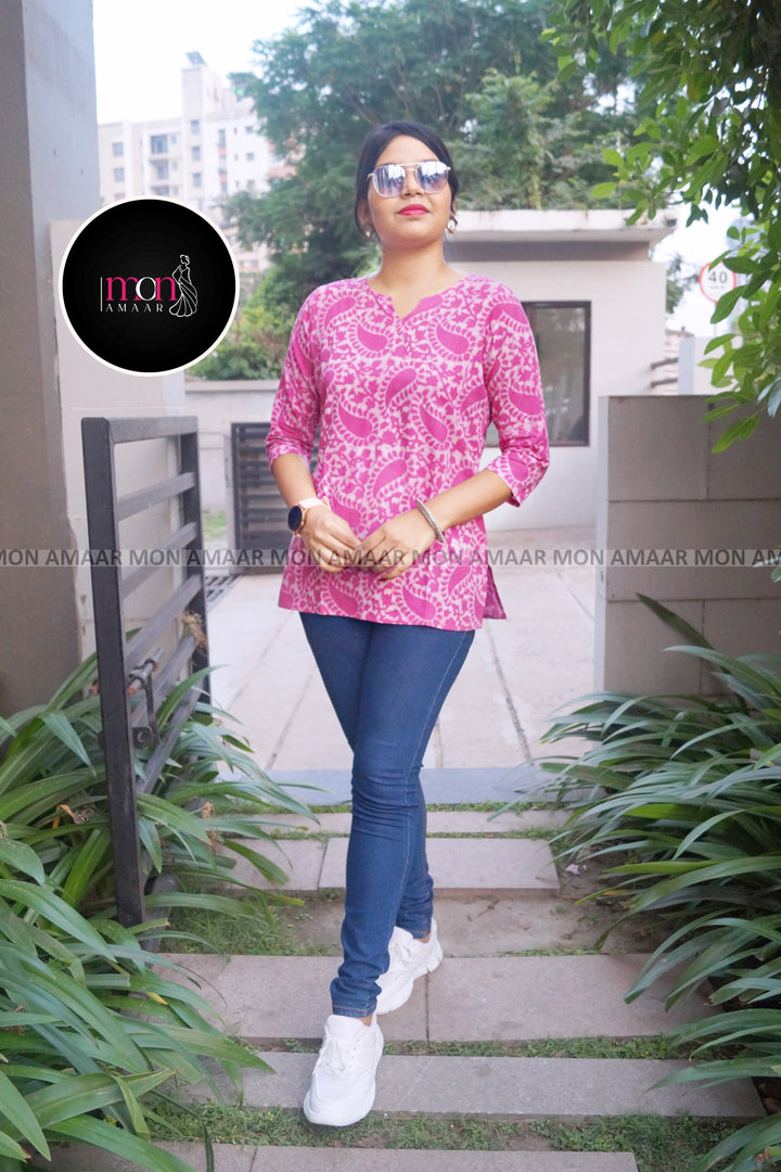 Instant Love-Sustainable Block Printed Ethnic Top