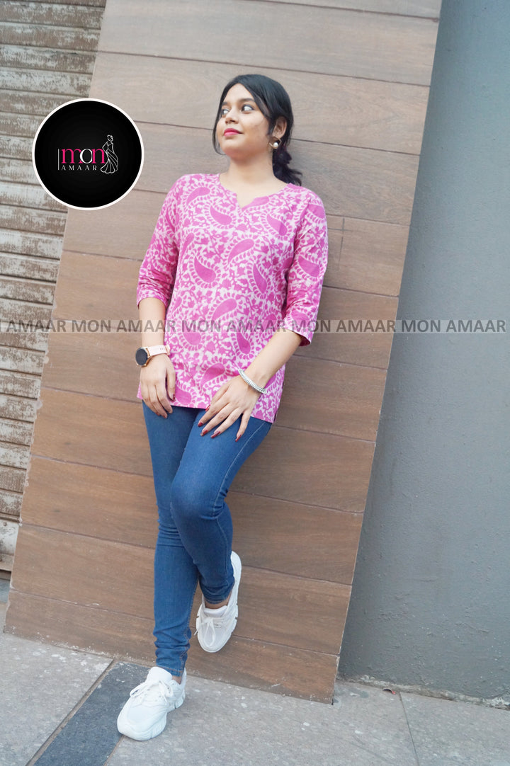 Instant Love-Sustainable Block Printed Ethnic Top