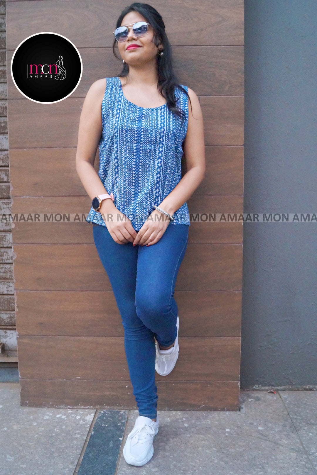 Trend Sync -Sustainable Block Print Ethnic Top