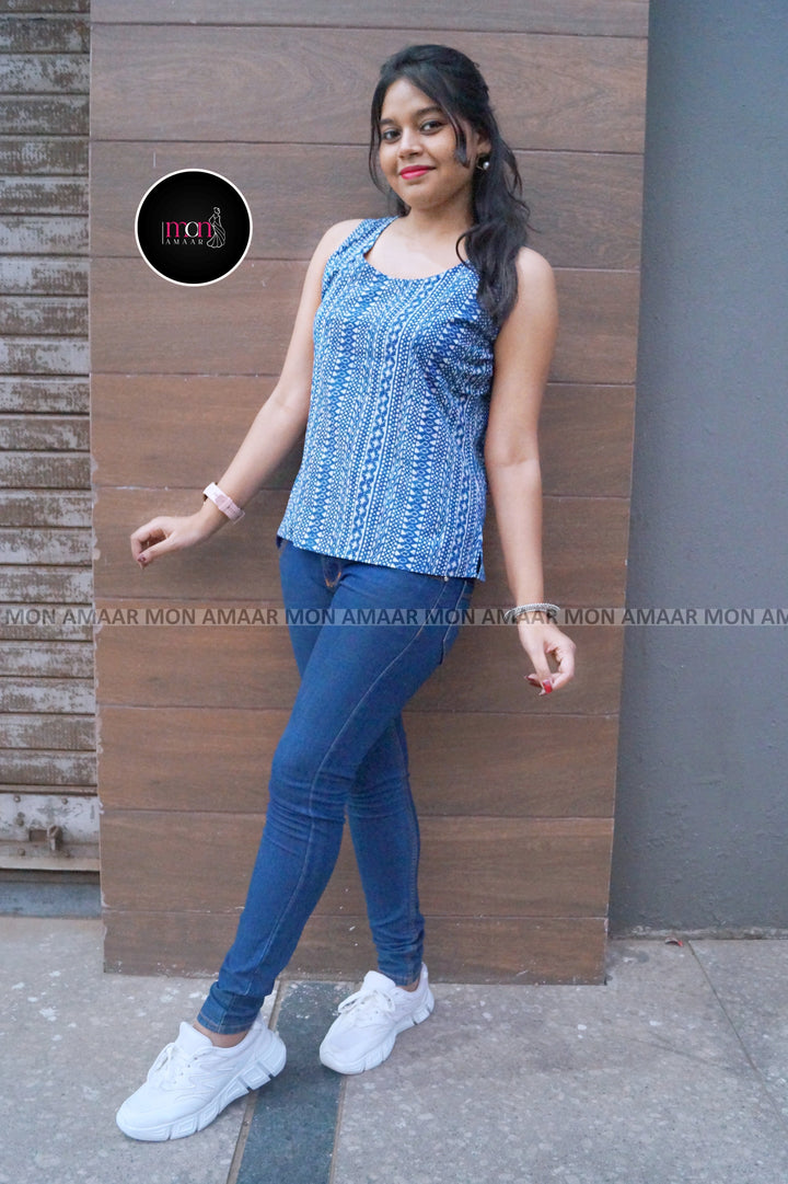 Trend Sync -Sustainable Block Print Ethnic Top