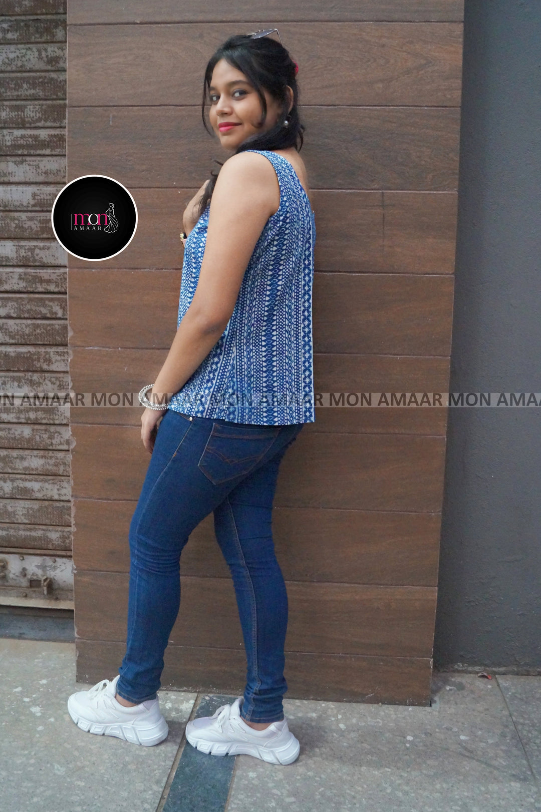 Trend Sync -Sustainable Block Print Ethnic Top