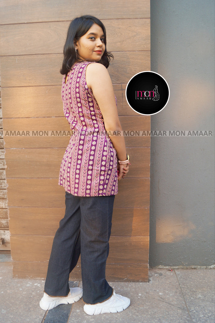 Top-Notch Sustainable Block Print Ethnic Short Kurti