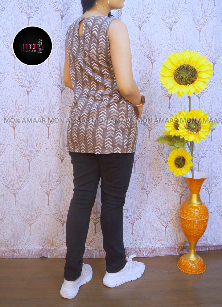 Top-Notch Sustainable Block Print Ethnic Short Kurti