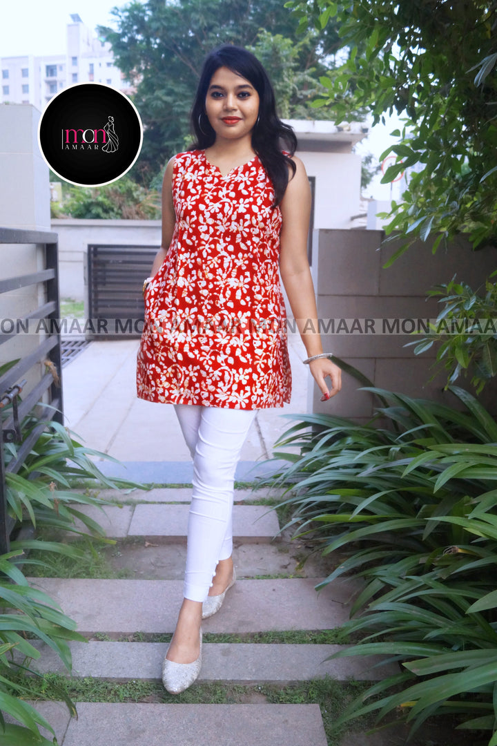 Dear Zindagi- Sustainable Block Print Ethnic Top