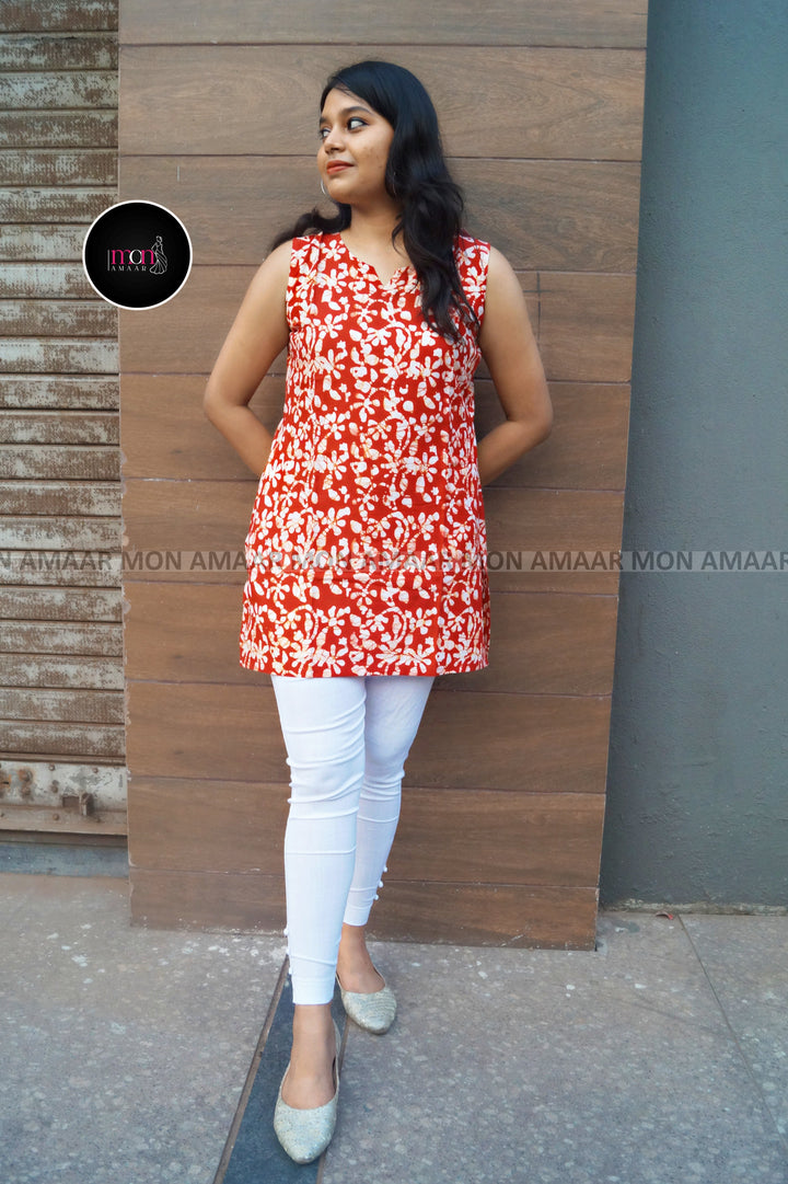 Dear Zindagi- Sustainable Block Print Ethnic Top