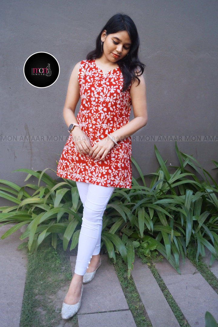 Dear Zindagi- Sustainable Block Print Ethnic Top