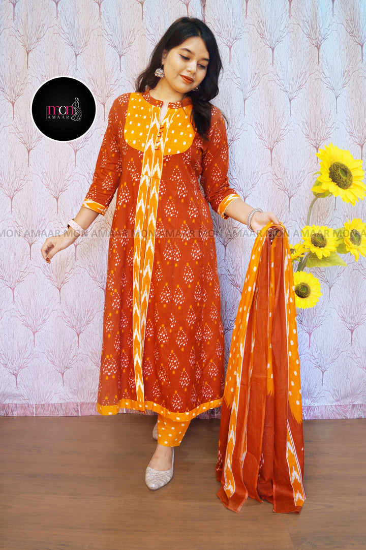Versatile Elegance-Cotton Kurti Set