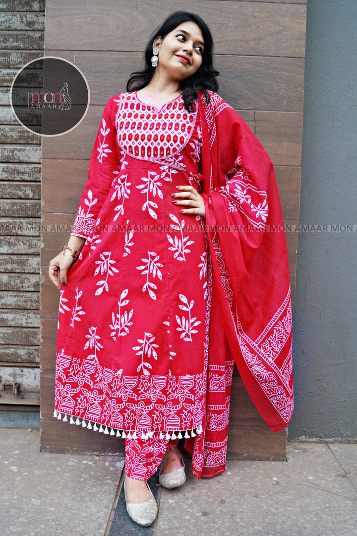 Blanket Of Color Cotton Kurti Set