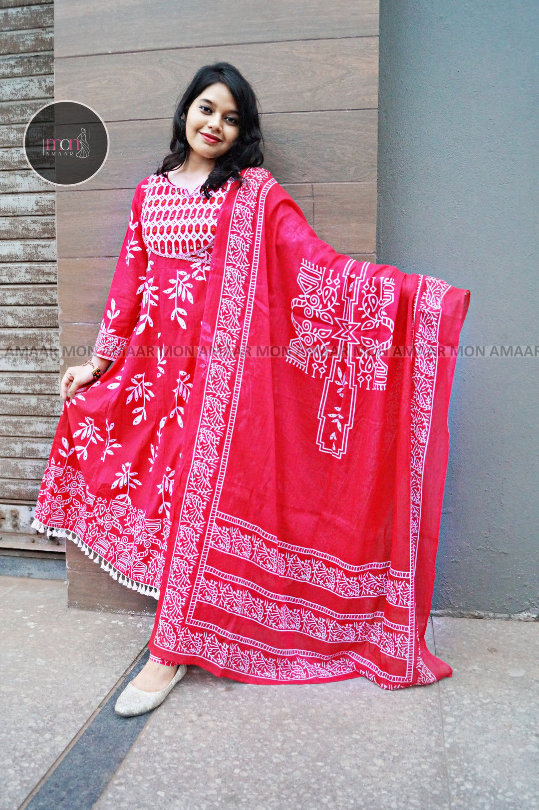 Blanket Of Color Cotton Kurti Set