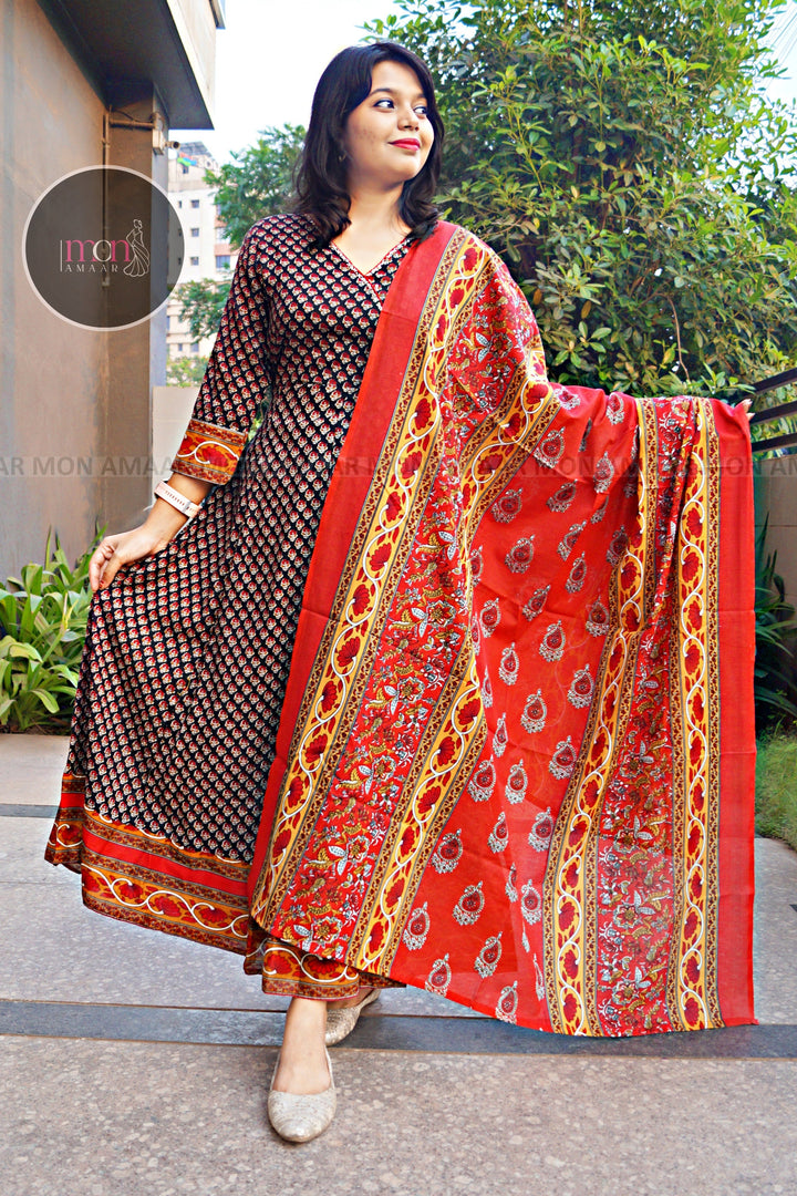 Creative Aura-Cotton Kurti Set