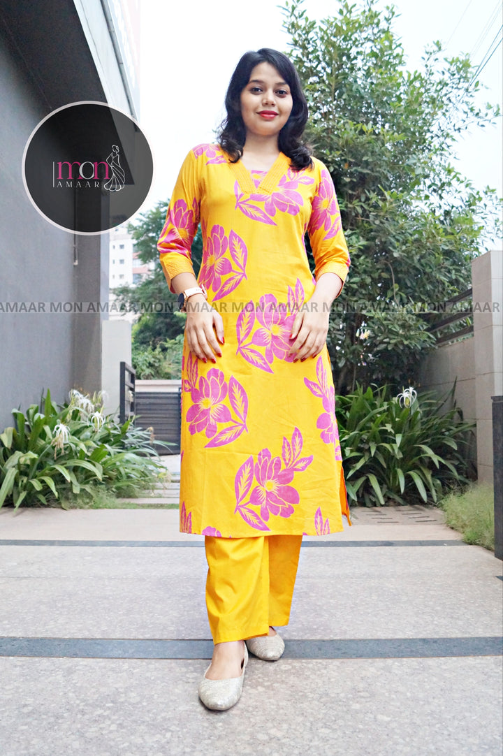 Neutral Command - Cotton Kurti Set