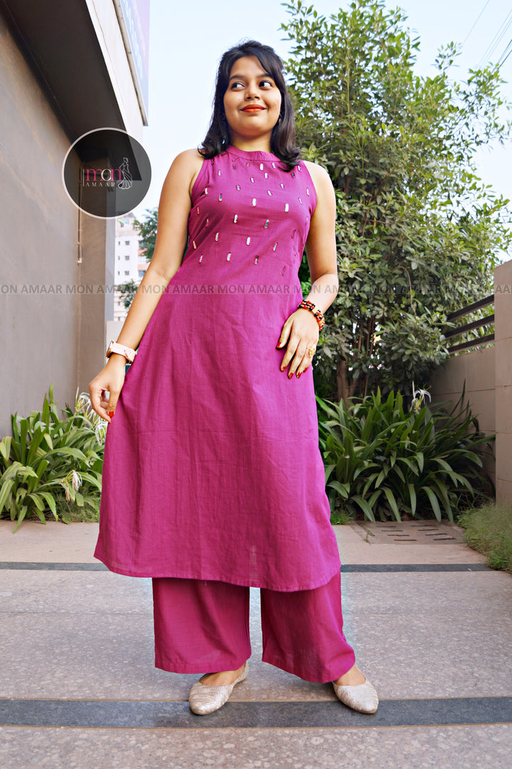 Adah- Cotton Kurti Set